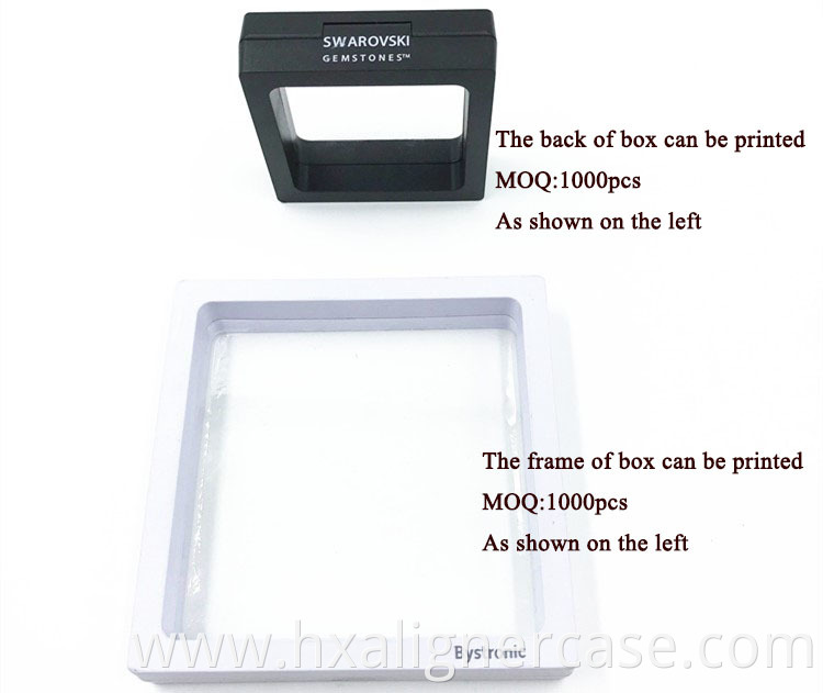 9x11x2cm Frame Window Plastic Gem Display Packing Box